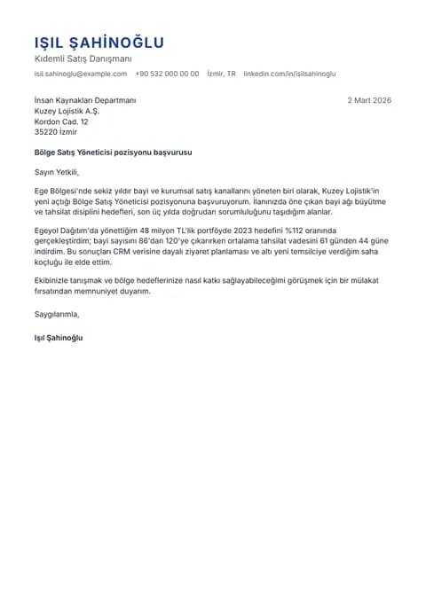 Sapphire ön yazı şablonunun örnek içerikli önizlemesi